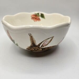 Floral Bunny Ceramic Bowl Designed by Maxcera for the Spring Collection RARE